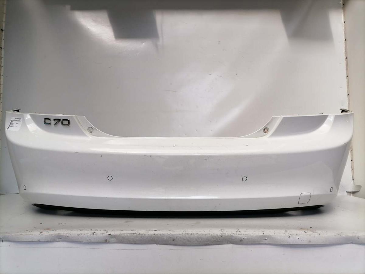 Volvo C70 2 original Sto&szlig;stange Stossf&auml;nger hinten Icewhite Bj.2012
